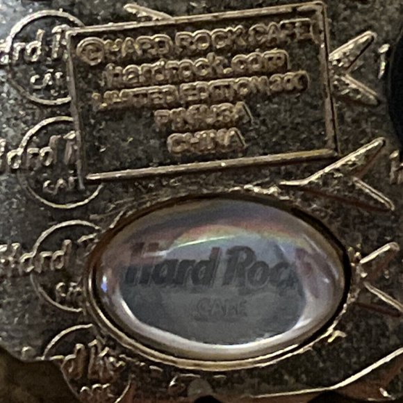 Hard Rock Cafe Pin ~ Hollywood FL ~ Skull Guitar Fire ~ 2007 - Picture 3 of 3